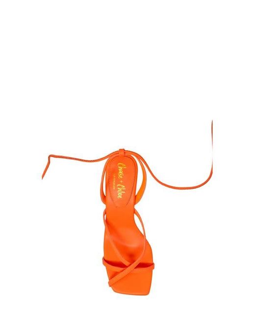 In Touch Footwear Orange Itaty Ankle Wrap Sandal
