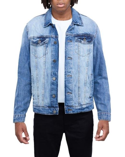 Xray Jeans Blue Slim-Fit Stretch Denim Jacket for men