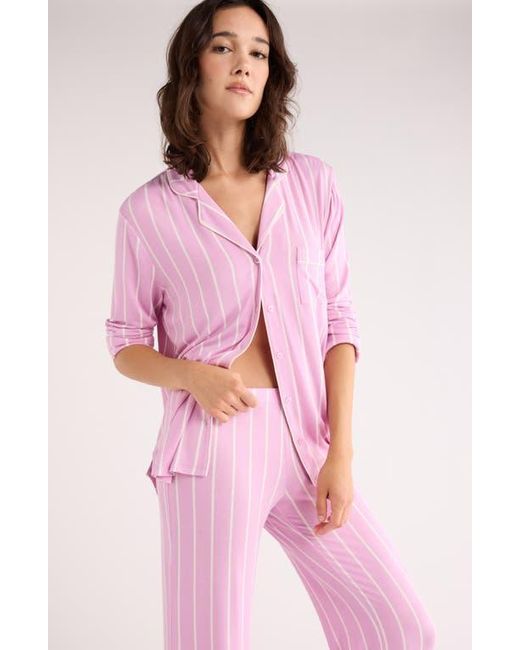 Nordstrom Rack Pink Tranquility Long Sleeve Shirt & Pants Two-Piece Pajama Set