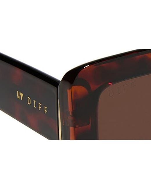DIFF Brown 53Mm Rectangle Sunglasses for men