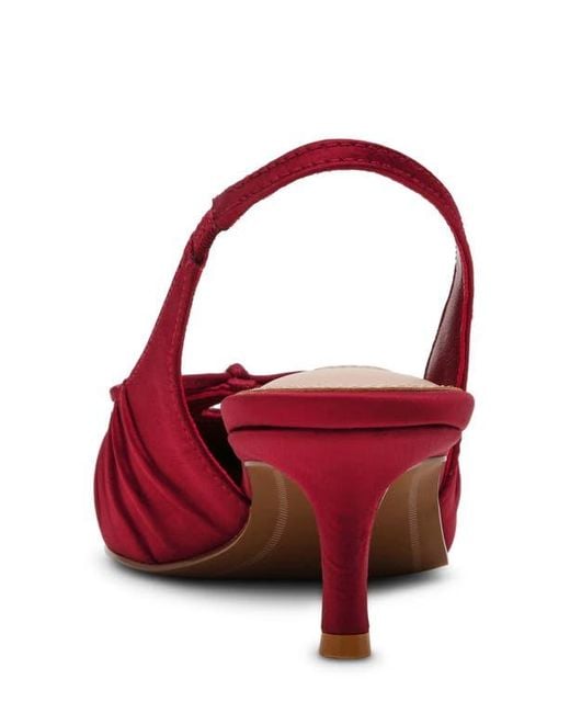 Steven New York Red Blume Pointed Toe Slingback Pump