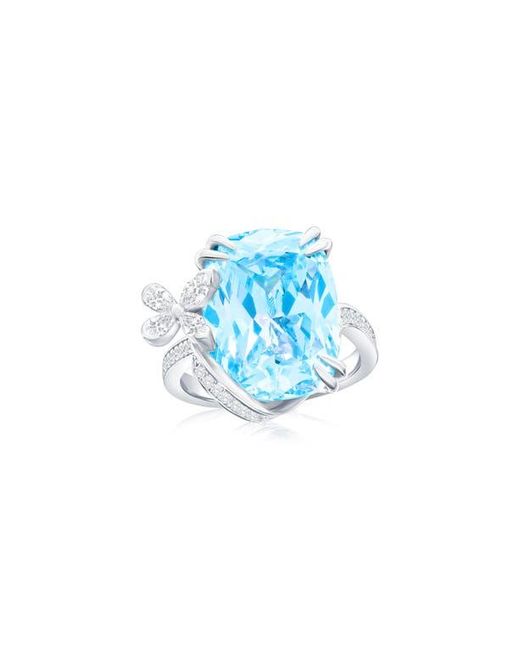 Suzy Levian Blue Gala Firework Butterfly Ring