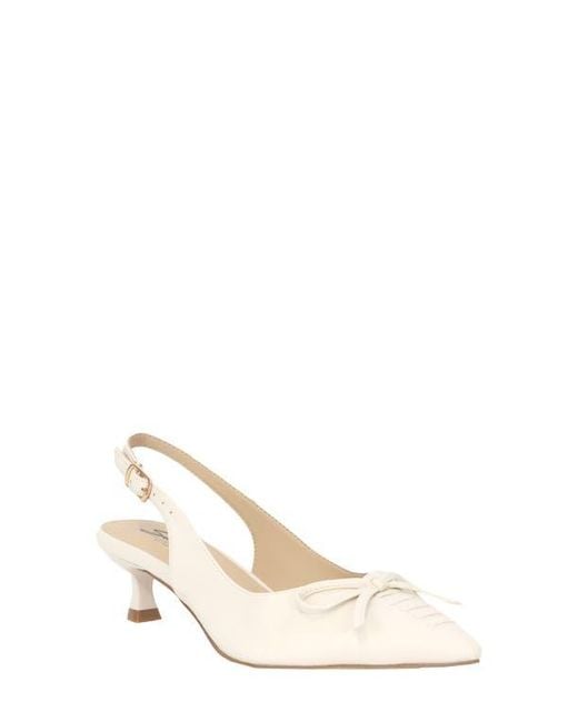 Seven7 White Slingback Pump
