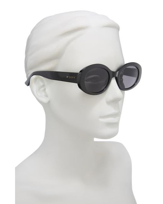DIFF Black Delaney 52Mm Oval Sunglasses