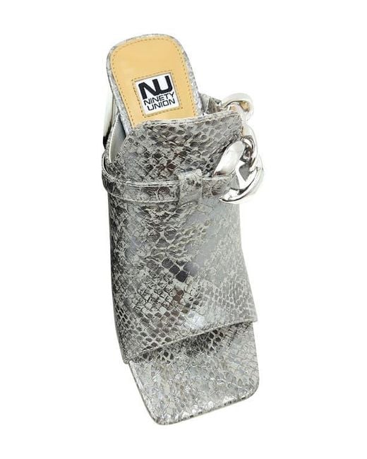 Ninety Union Gray Ryder Open Toe Pump