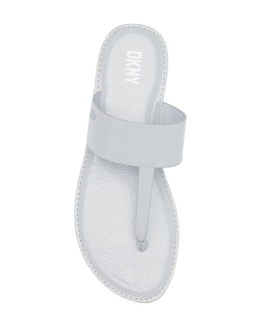 DKNY White Solar Logo Sandal