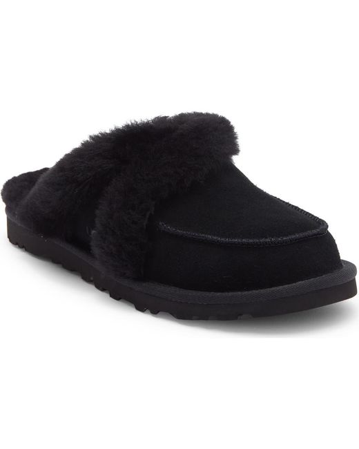 Ugg Black Loria Genuine Shearling Lined Slipper