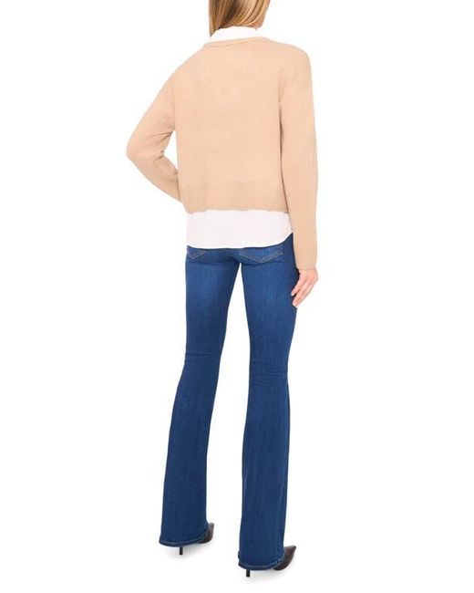 Halogen® Blue Layered Look Sweater