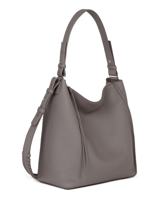 AllSaints Gray Kita Convertible Shoulder Bag