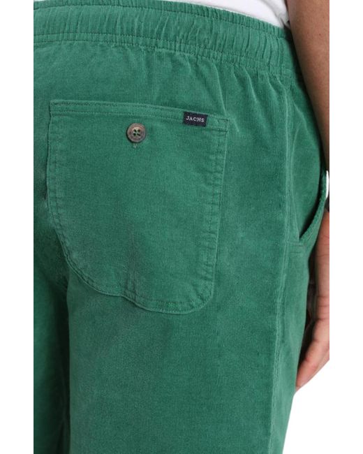 Jachs New York Green Stretch Corduroy Pull-on Shorts for men