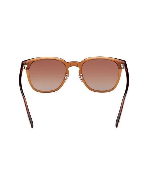 Tom Ford Brown 56Mm Gradient Round Sunglasses