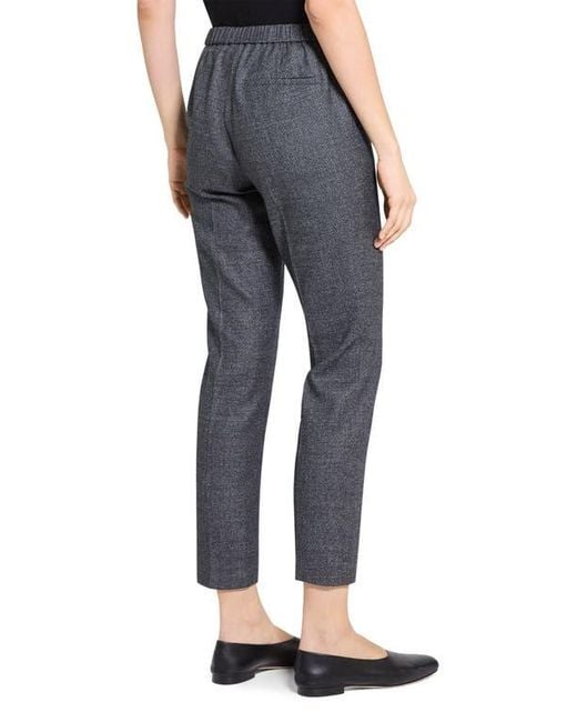 Theory Blue Marled Flannel Treeca Pull-On Pants