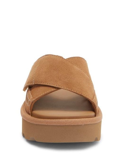 Ugg Brown Sungaze Platform Slide Sandal