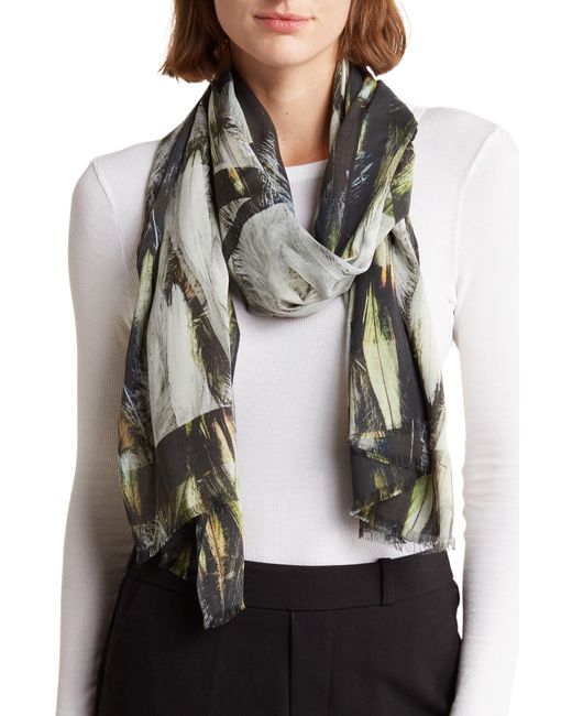 AllSaints Gray Angelica Oblong Scarf