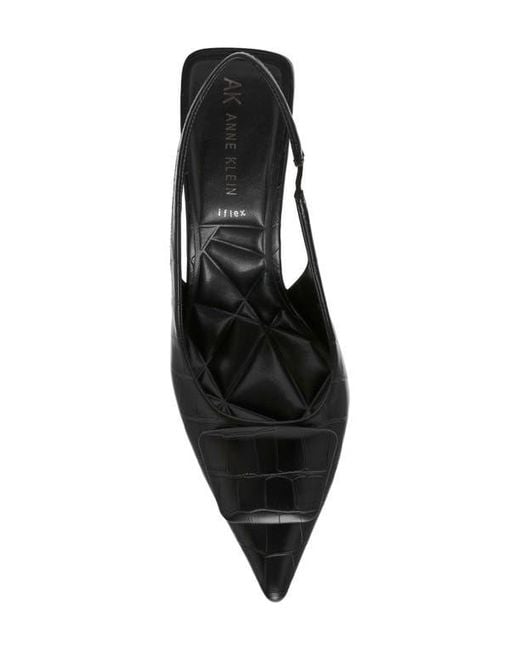 Anne Klein Black Ilani Slingback Pump