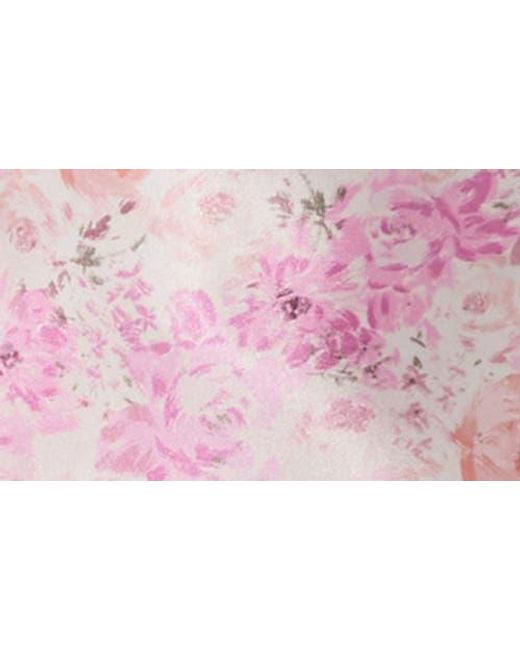 Astr Pink Lace Trim Satin Slipdress