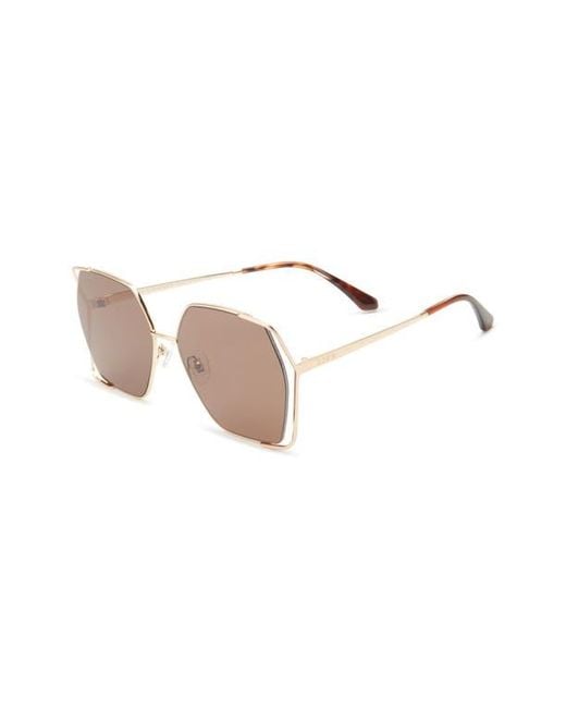 DIFF Brown Donna Iv 61Mm Gradient Square Sunglasses