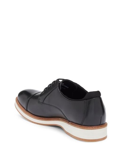 Gordon Rush Black Cap Toe Hybrid Derby for men