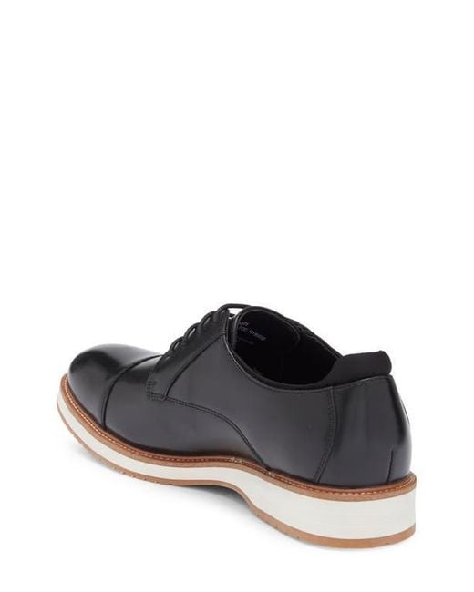 Gordon Rush Black Cap Toe Hybrid Derby for men