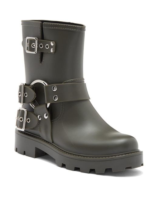 Jeffrey Campbell Dripz Moto Rain Boot in Black Lyst