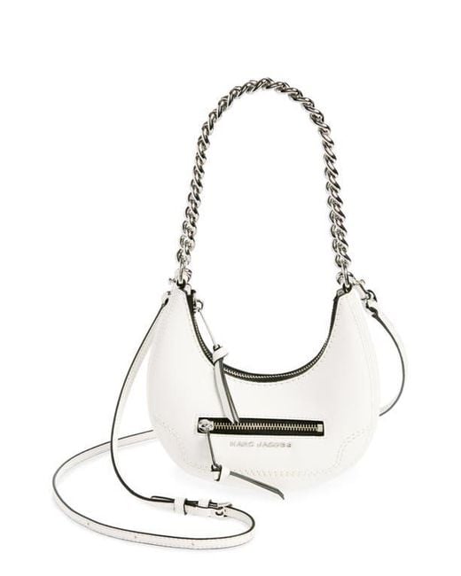 Marc Jacobs Mini Crescent Crinkle Leather Crossbody Bag in
