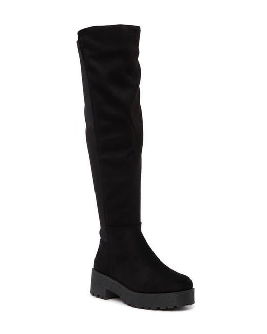 Dirty Laundry Manhatten Lug Sole Over The Knee Boot in Black Lyst