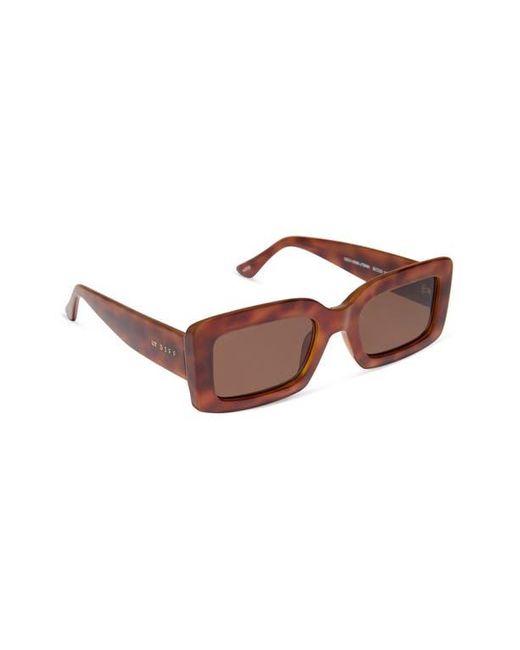 DIFF Brown Katie 52Mm Gradient Rectangle Sunglasses