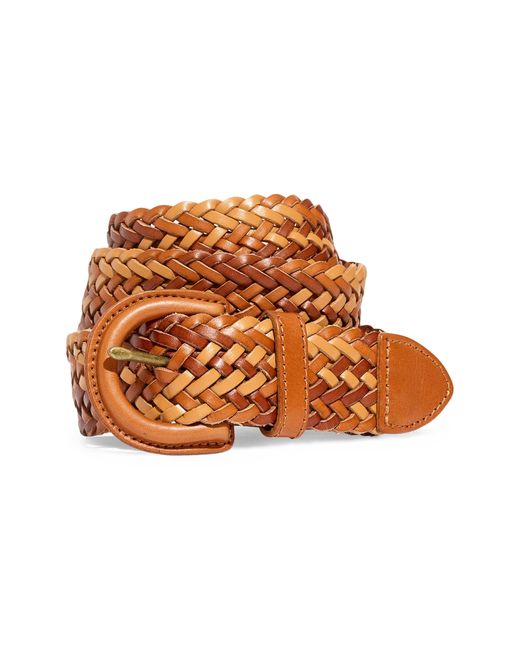 Madewell Orange Woven Leather Belt