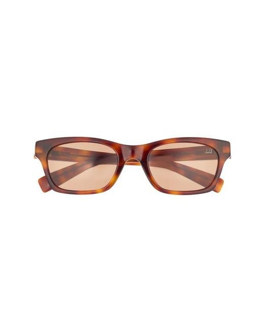 Dunhill Brown 53Mm Rectangular Sunglasses for men