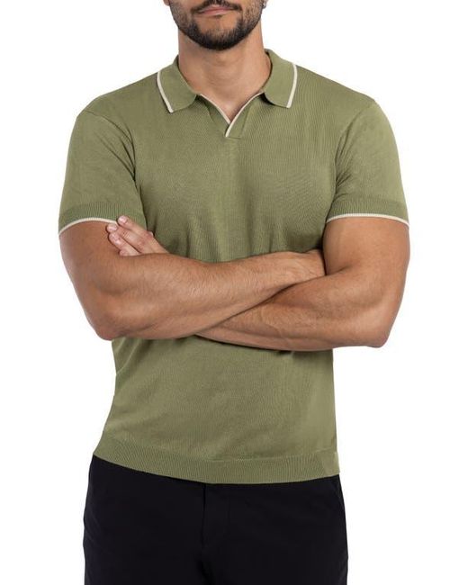 Xray Jeans Green V-Neck Polo Sweater for men