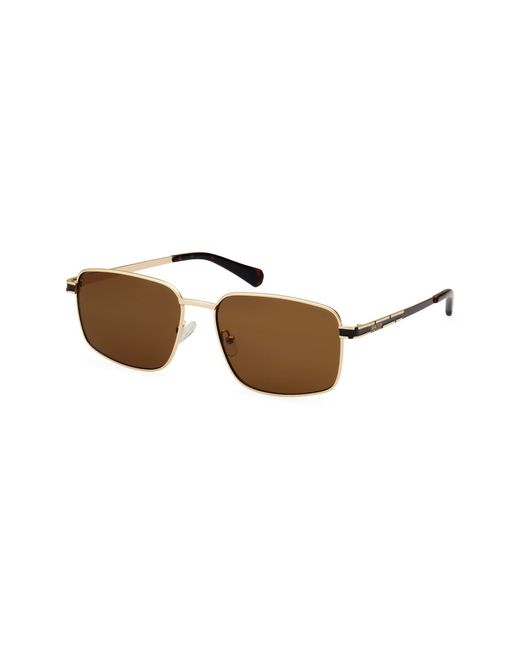 Kenneth Cole Brown 58mm Pilot Sunglasses for men