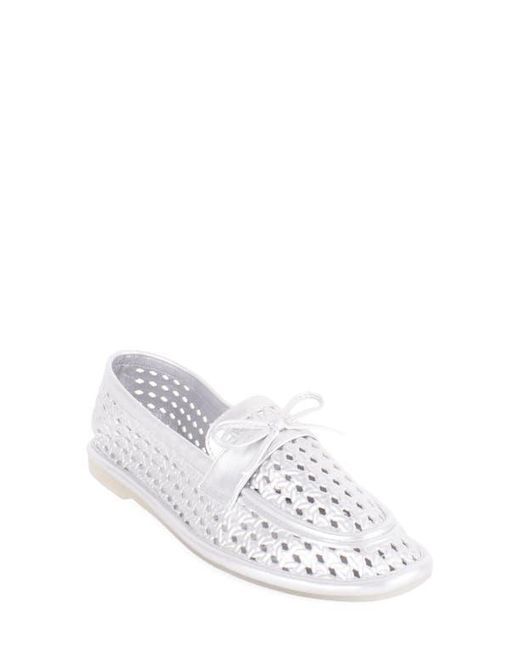 Tahari White Maple Cutout Loafer