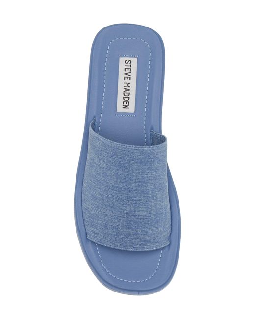 Steve Madden Blue Gimmee Platform Wedge Sandal