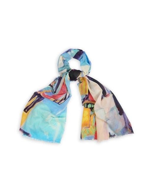 Saachi Blue Spring Print Scarf