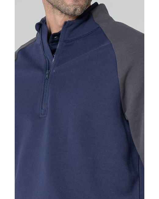 Levelwear Blue Crown Midlayer Quarter Zip Pullover for men