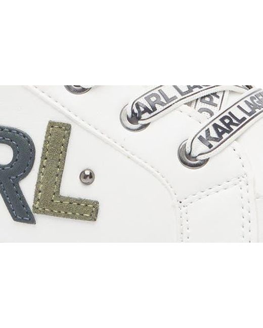 Karl Lagerfeld White Cedar Low Top Sneaker