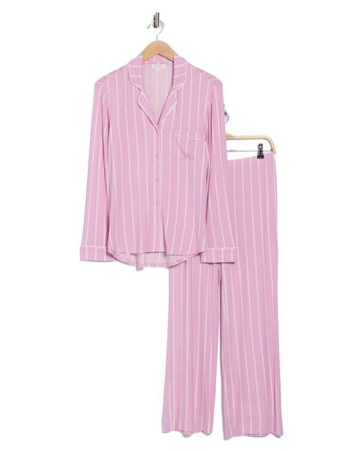 Nordstrom Rack Pink Tranquility Long Sleeve Shirt & Pants Two-Piece Pajama Set