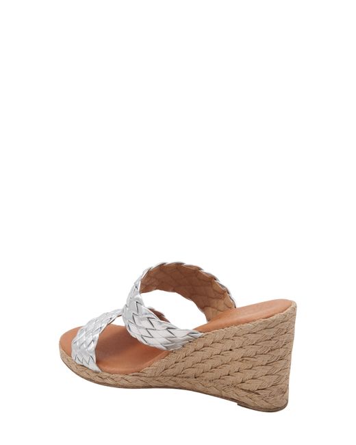 Andre Assous White Aria Wedge Sandal