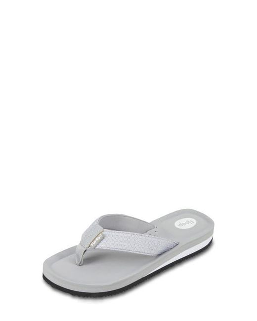 FLOOPI White Sofia Sparkly Flip Flop