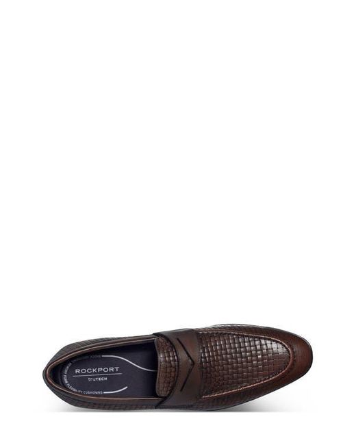 Rockport Brown Cory Embossed Penny Loafer for men