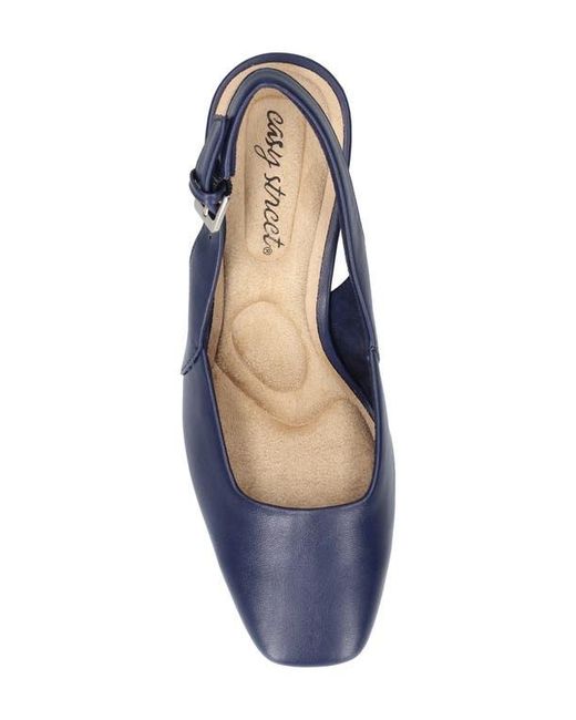 Easy Street Blue Ritsa Slingback Pump