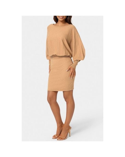 Bebe Natural Scoop Neck Dolman Sleeve Sweater Dress