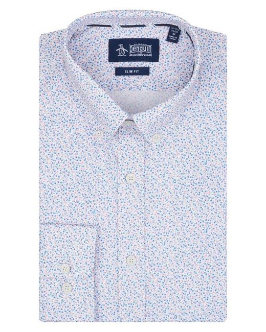 Original Penguin Micro Floral Print Slim Fit Dress Shirt in Blue for Men | Lyst Original Penguin Micro Floral Print Slim Fit Dress Shirt in Blue for Men | Lyst