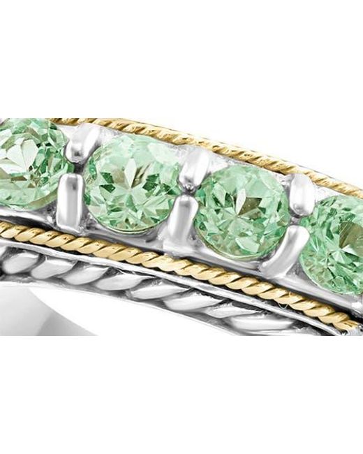 Effy Green Two Tone Amethyst Ring