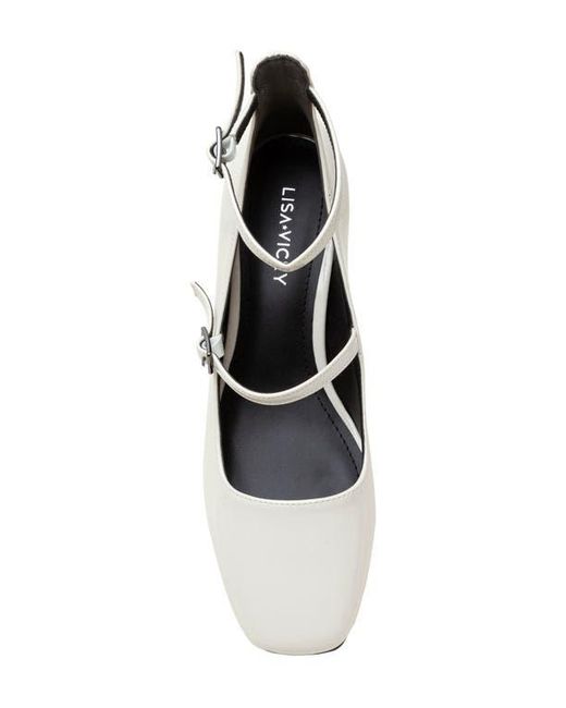 Lisa Vicky White Saint Ankle Strap Pump