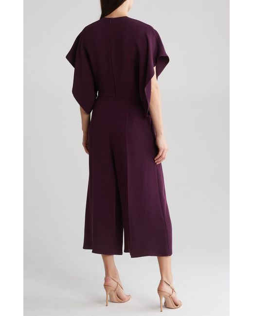 Valentino Purple Silk Culotte Jumpsuit