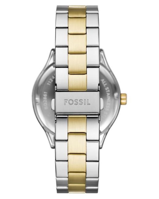 Fossil Metallic Fenmore Two-Tone Bracelet Watch, 44Mm for men