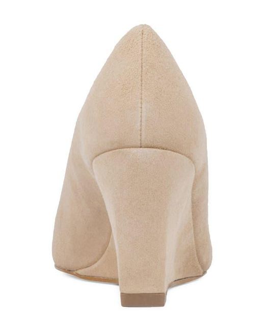 Aquatalia Natural Posie Water Repellent Pointed Toe Wedge Pump