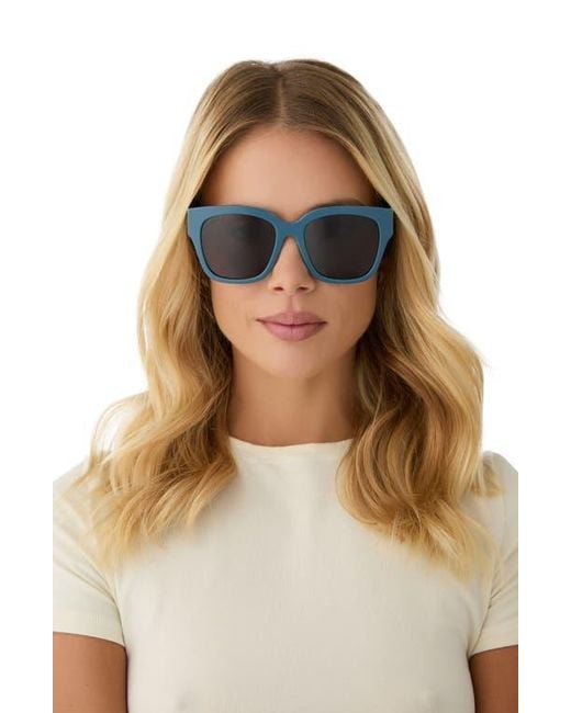 DIFF Gray Bella Ii 50Mm Square Sunglasses