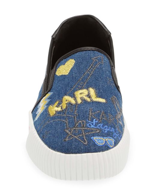 Karl Lagerfeld Jazlyn Slip-on Sneaker In Blue At Nordstrom Rack